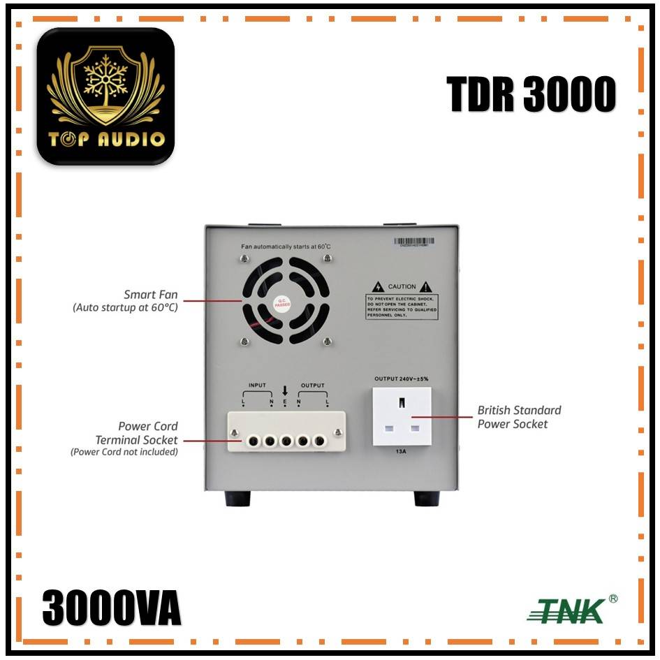 TNK TDR3000 3000VA AVR Automatic Voltage Regulator Voltage Stabilizer ...