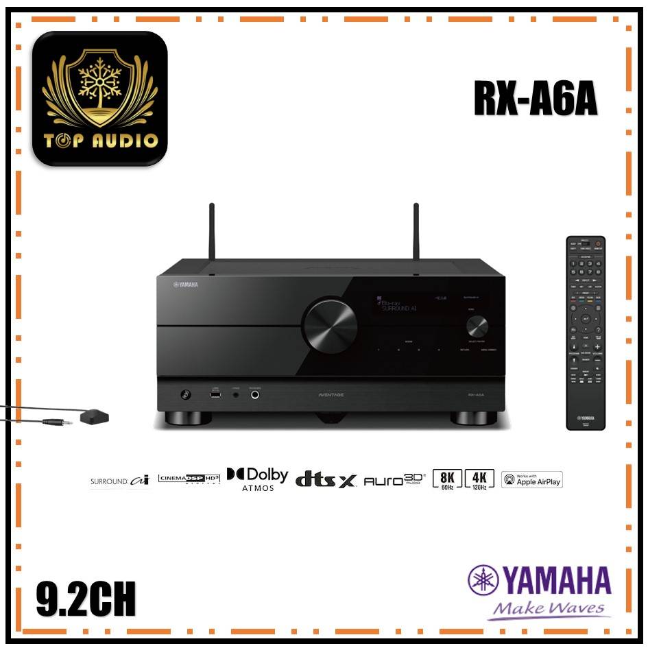 Yamaha RXA6A 9.2Ch 8K Atmos Network AV Receiver