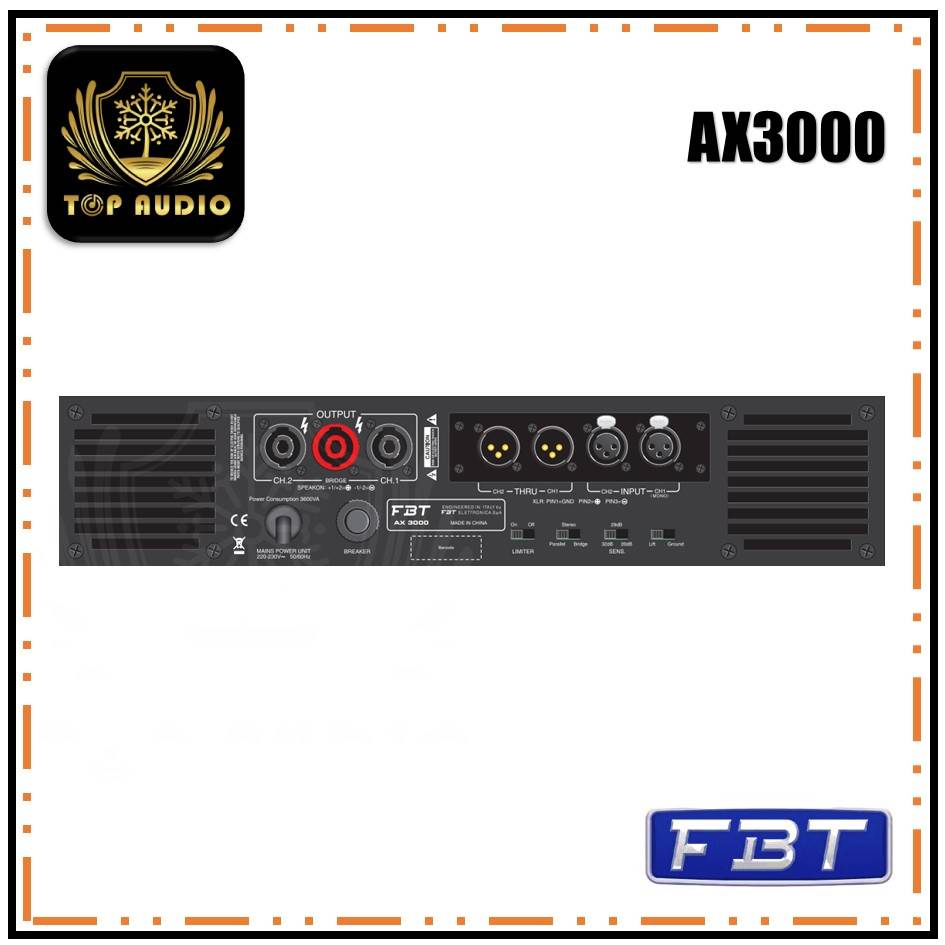 FBT AX3000 Professional Power Amplifier